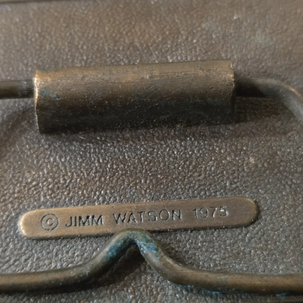 JIMM WATSON 1975 LEGENDARY BUCKLES MCA RECORDS RAINBOW IN THE CLOUDS BELT BUCKLE